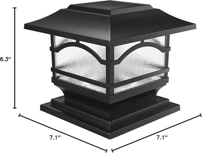Davinci Lighting Premium Solar Outdoor Post Cap Lights - 4x4 5x5 6x6 - Bright LED Light for Fence Deck Garden or | Lumora