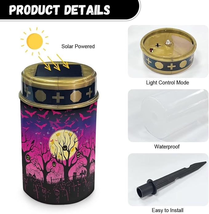 Tree Moon Solar Lights for Garden Solar Lights Outdoor Pathway Solar Garden Light Decorative Landscape Path Light Waterproof Outdoor Yard Lawn Lights