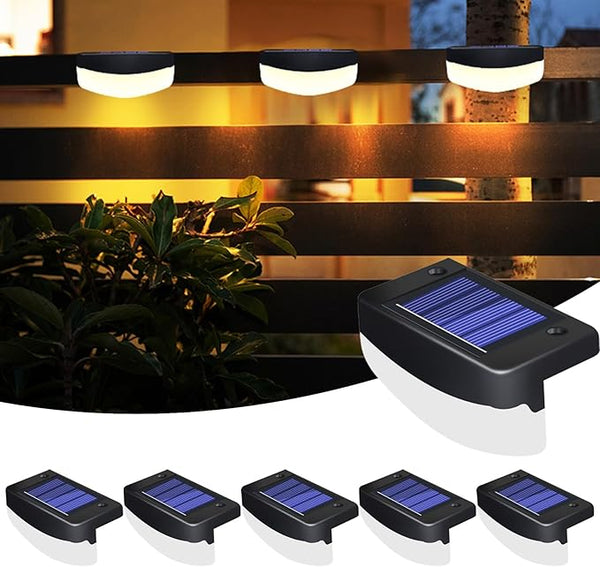 LED Solar Step Lights, 6 Pack Solar Deck Lights Outdoor IP65 Waterproof Pool Side Lighting Decor for Stairs Fence | Lumora