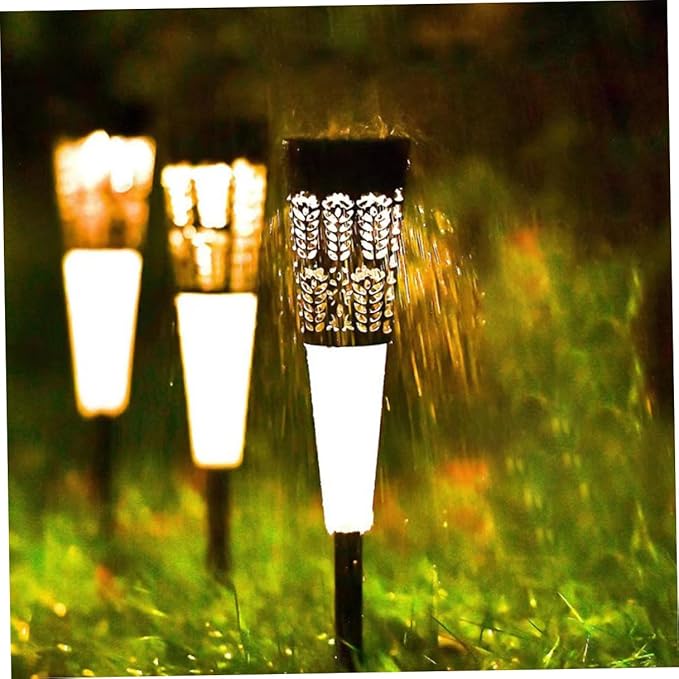 6pcs Solar Garden Stake Lights Outdoor Lawn Path Landscape Lighting Warm Colorful Glow Solar Powered Courtyard Decoration