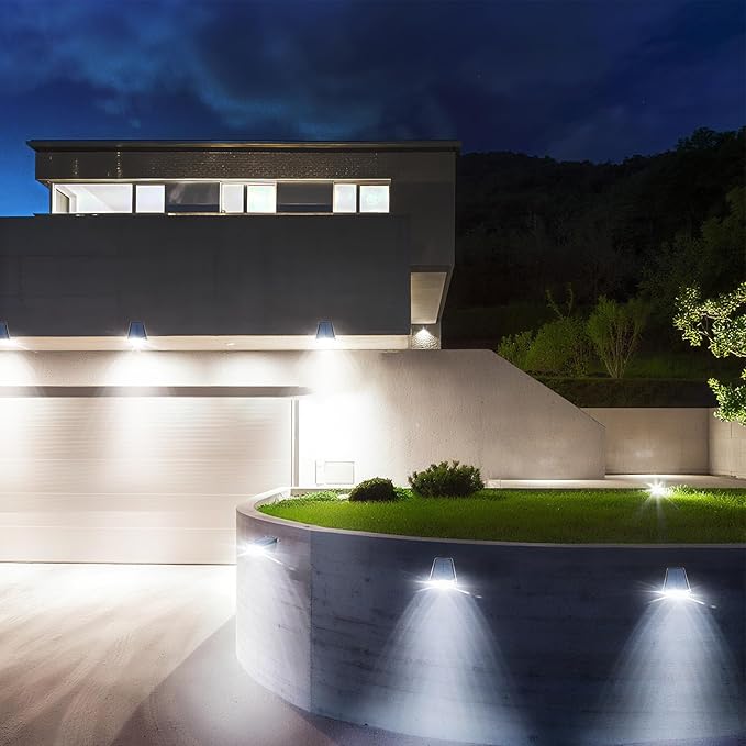 Outdoor Spotlight Solar Powered, Dusk to Dawn Deck Lights, 2-Mode 90° Adjustable Ideal for Wet Location, Bright | Lumora