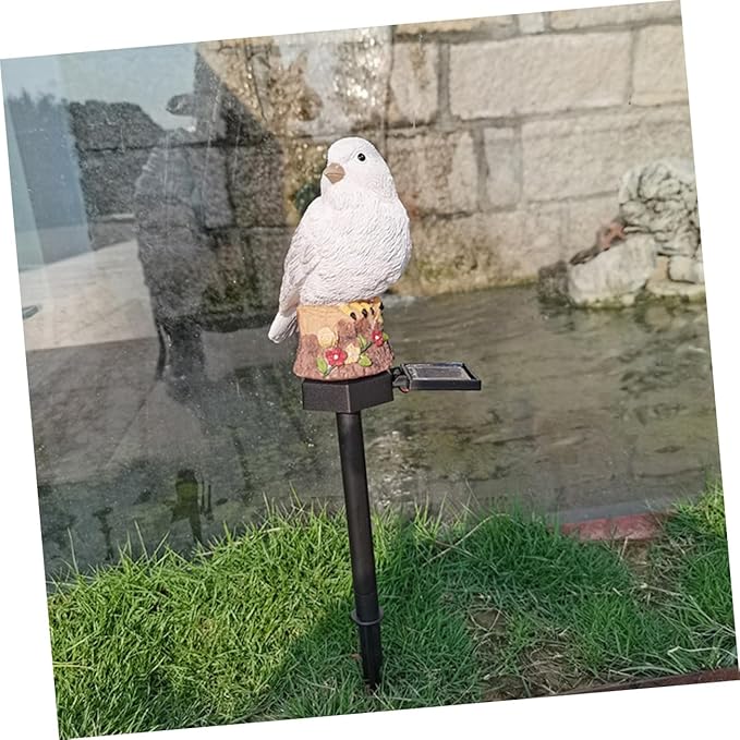 VICASKY 1pc Solar Seagull Decorative Light Garden Pathway Lamp Outdoor Seabird Design Led Lawn Light