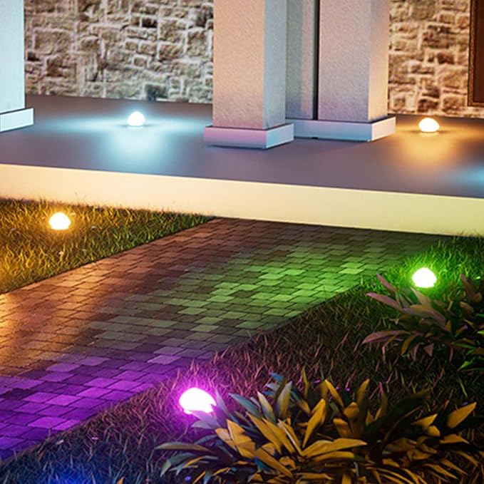 Solar-Powered Stone-Shaped Garden Decorative Lights (Colorful)