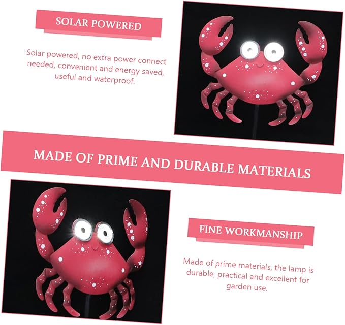 Crab Shape Solar Powered Garden Lamp Charming Outdoor Stake Light for Garden Lawn and Pathway Decor Easy | Lumora