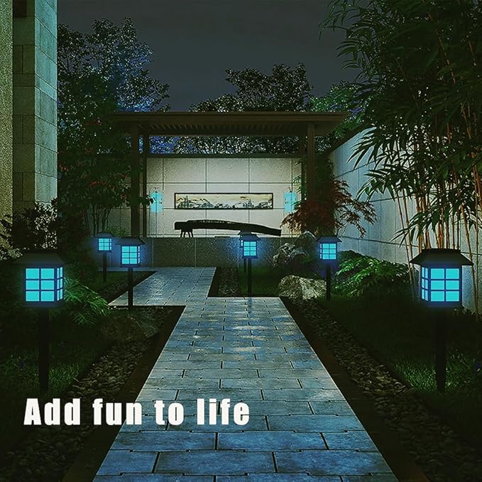 Solar Pathway Lights Outdoor, Warm White, IP65 Waterproof & Weather Resistant, Garden Lights for Yard, Patio, Walkway, Landscape (RGB-12Pack)