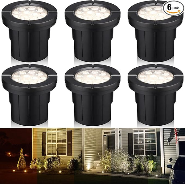 LEONLITE Dia. 4 Inch 5CCT Well Lights Landscape LED In Ground, 5 Color Temperature Selectable, 12-24V AC/DC CRI90 | Lumora