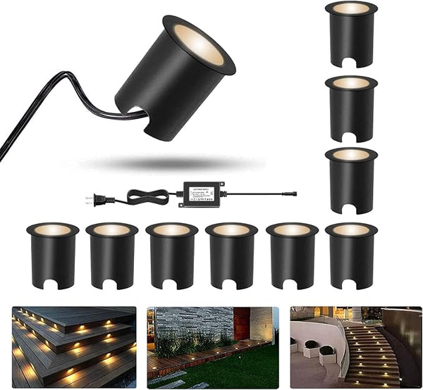 Warm White Recessed LED Deck Light, RNEHON 12V Low Voltage Step Lights with Protecting Shell, Φ1.18 Landscape | Lumora