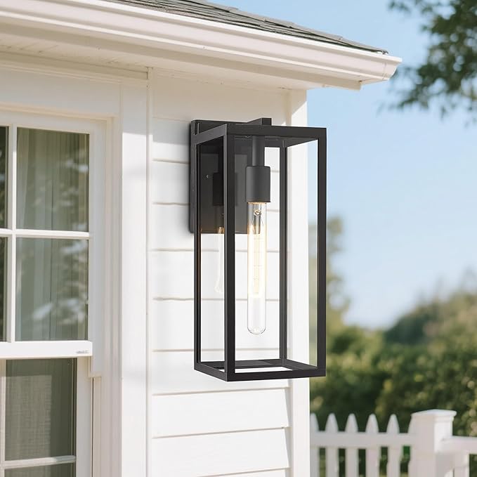 Bestshared Outdoor Wall Lantern, 13.4IN Tall Wall Sconce Light, Anti-Rust Front Door Mount Lighting,Modern Outside | Lumora