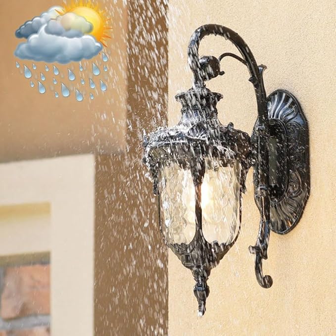 European Outdoor Wall Lamp, Light Ip54 Waterproof Garden, Retro Balcony Aisle Door Head s, Exterior Villa Sconces E26 Base