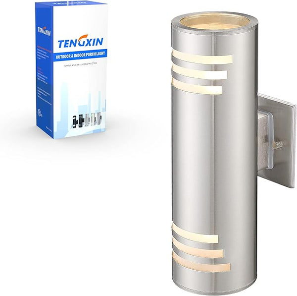 TENGXIN Outdoor Wall Lights,Exterior Wall Light Fixture with Stainless Steel Cylinder,Waterproof. | Lumora