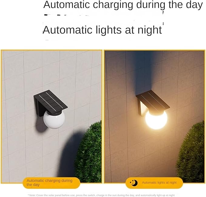 QUQUQ Solar Pathway Lights Wall Solar Outdoor Lights Bright Waterproof Security Light for Patio Yard Patio Decor
