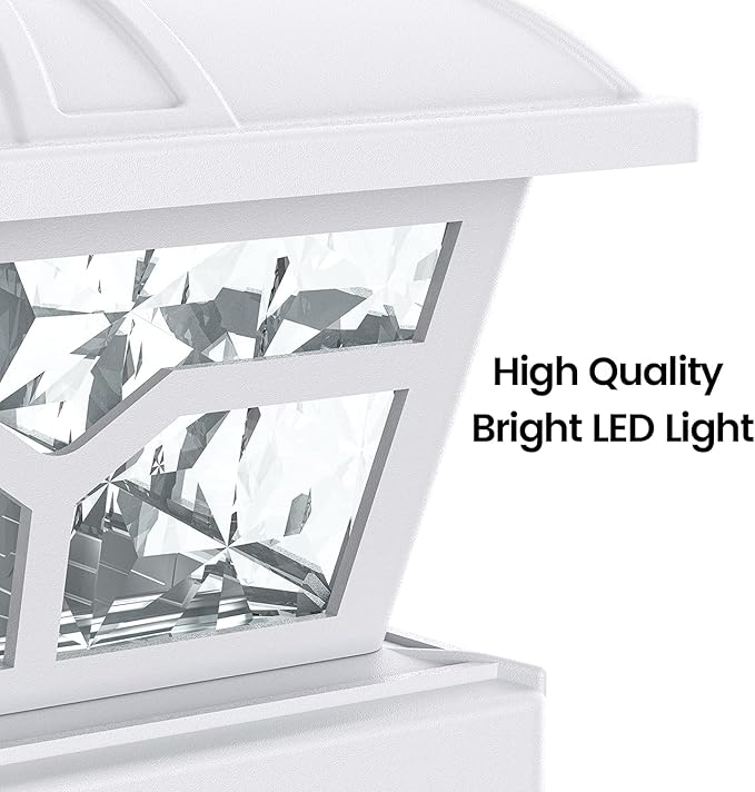 SIEDiNLAR Solar Post Cap Lights Outdoor 2 Color Modes LED for 4x4 5x5 6x6 Wooden Vinyl Posts Fence Patio Deck | Lumora