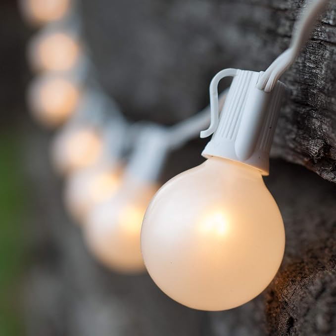 Wintergreen Lighting C9/E17 Light Stringer, 12' Socket Spacing, Outdoor String Light Patio Stringer, Fits C9/E17 | Lumora
