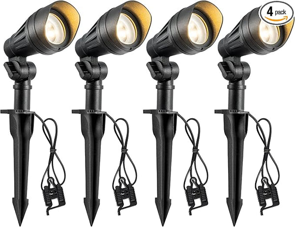 EDISHINE Low Voltage LED Landscape Lights with 35° Beam Angle, 3.2W 240LM 3000K Outdoor Landscape Lighting, CRI 80 | Lumora