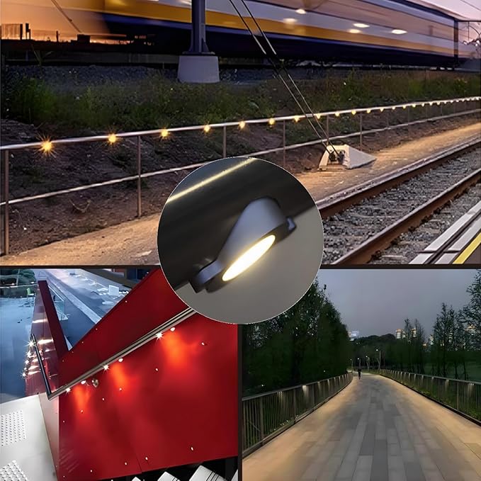 LED Railing Light - Flat Surface, 1W 12V DC, Recessed Rail Lights, IP65 Waterproof - Outdoor Path Light | Lumora