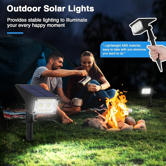ZJOJO Solar Lights Outdoor Waterproof IP65, Solar Spot Light 40 LED 4 Lighting Modes Solar Powered Garden Yard Spot | Lumora