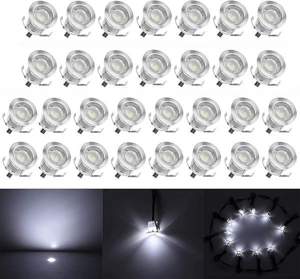 Low Voltage LED Deck Light Kit Stainless Steel Waterproof Recessed Wood Decking Stairs Garden Yard Patio Decor Lamp | Lumora