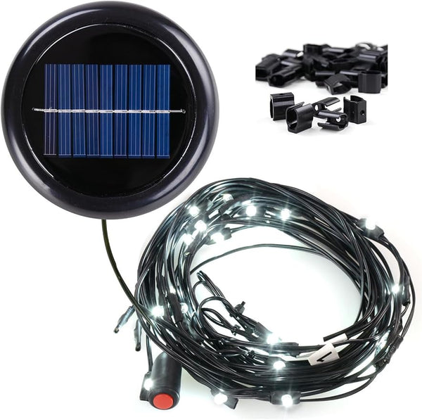 Yescom Solar String Light 40 LED Fit for 9 ft 8 Ribs Patio Offset Umbrella Outdoor Yard Party Wedding with Clips | Lumora