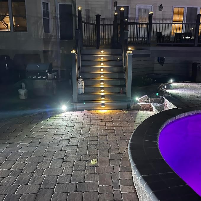 LED Low Voltage Deck Lights 2700K Landscape Railing Fence Light 180LM 12-24V AC/DC Aluminum Housing Outdoor Step | Lumora