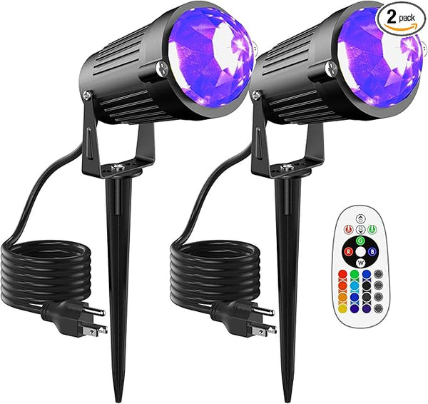 Christmas Halloween Outdoor Spot Lights Black Light Projector, 12W IP65 Waterproof LED Spotlight Outdoor Landscape | Lumora
