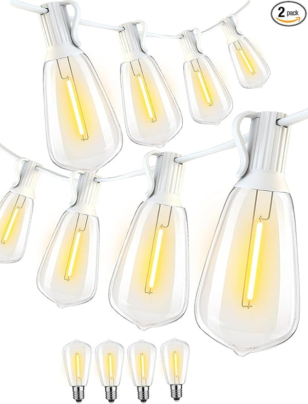 DAMAING Outdoor String Lights 200FT Waterproof,Patio String Lights for Outside with Shatterproof 104 Edison LED | Lumora