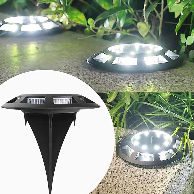Solar Ground Lights Outdoor Waterproof 2 Pack Solar Lights Outdoor Pathway Garden Decorative Light Landscape | Lumora