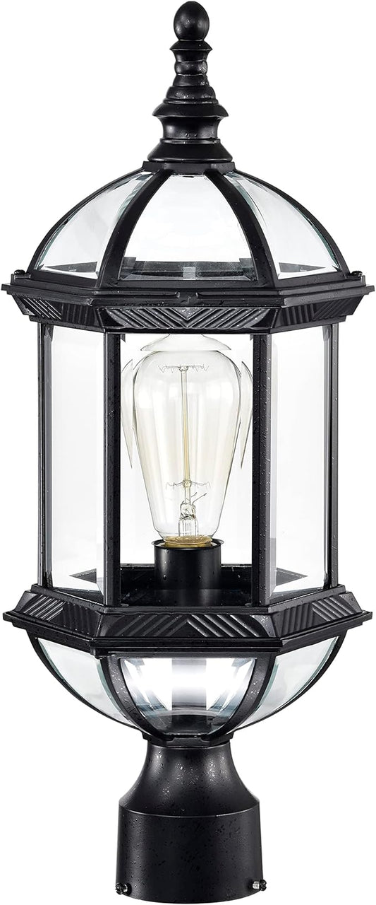 Nuvo Lighting 60/4976 Traditional One Light Post Mount from Boxwood collection in Black finish
