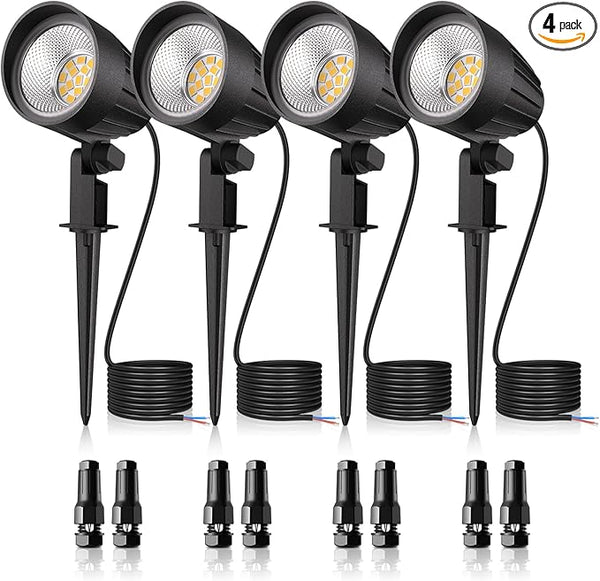 MEIKEE 7W Low Voltage LED Landscape Lights 800LM 12V Outdoor Landscape Lighting 2700K Warm White IP66 Waterproof | Lumora