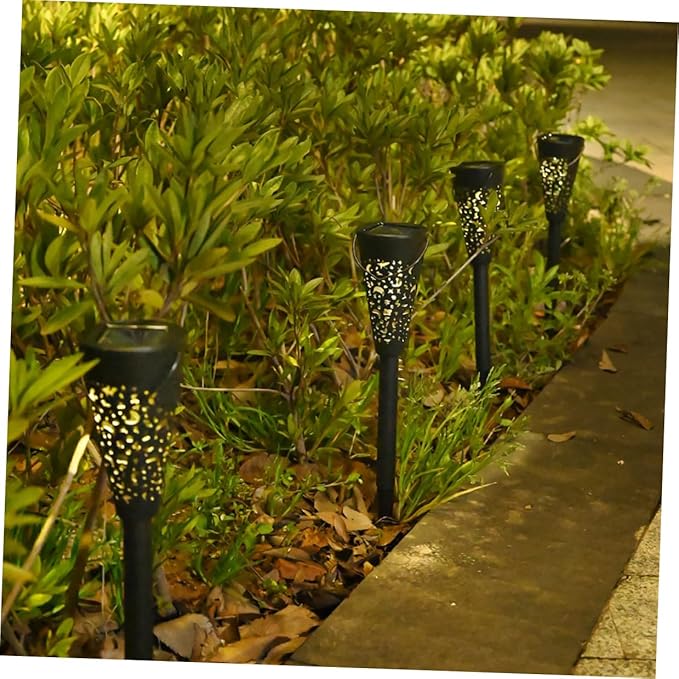 Solar Garden Path Lights Waterproof Outdoor Yard Lawn Lamps with Warm Light for Patio and Landscape Lighting