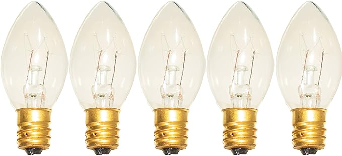 EST. LEE DISPLAY L D 1902 Outdoor Patio String Lights Bulbs & Green Hanging Cord Set Christmas Holiday Seasonal Light Bulbs & Cord Included 25FT C-9 E17 (Green Wire, Clear)