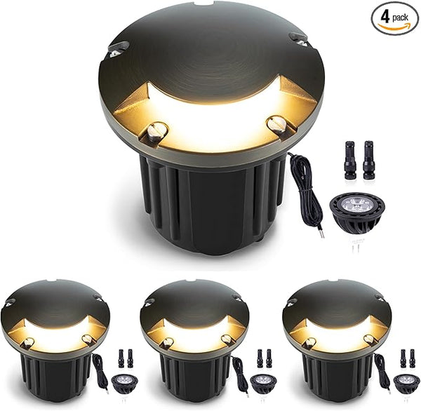 Gardenreet Well Lights Landscape LED - Brass Low Voltage Replaceable Bulb Ip65 In-Ground - Outdoor Path Light | Lumora