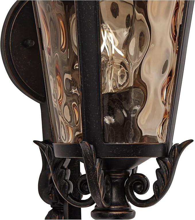 John Timberland Casa Marseille European Vintage Outdoor Wall Light Bronze French Vintage Sconce Fixture Decor for | Lumora