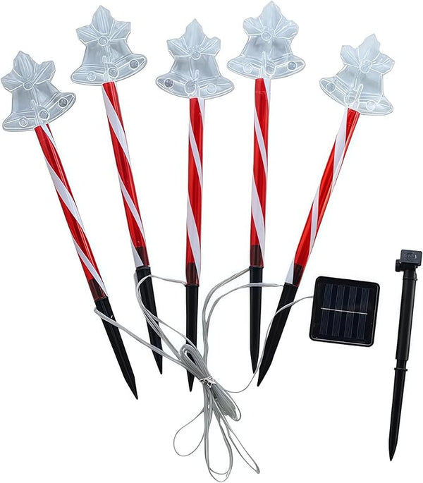 Solar Christmas Pathway Lights - 5 Designs (Star, Snowflake, Santa, Bell), Auto On/Off, Waterproof Warm White LED | Lumora