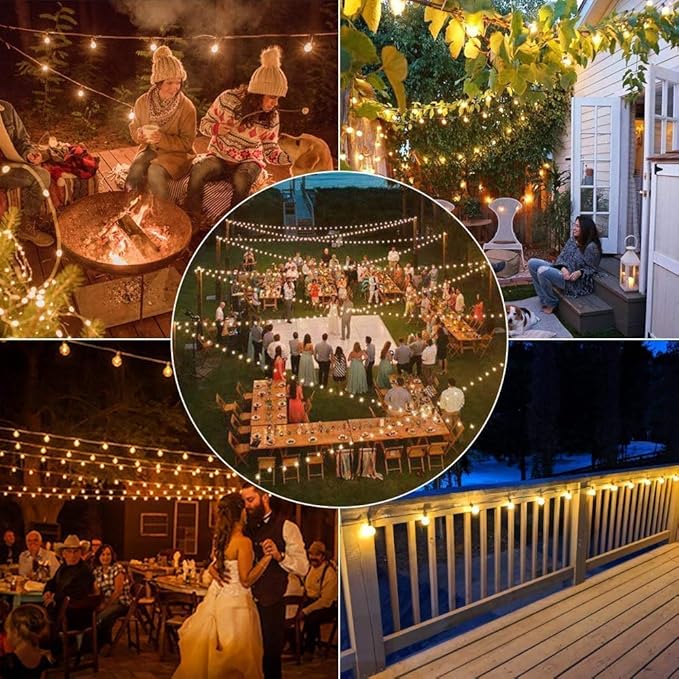 Svater Led Outdoor String Lights 25 FT with 25 Packs Replacement Bulbs | Lumora