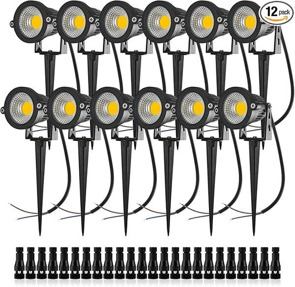 Low Voltage Landscape Lights 10W 12V Landscape Lighting with Connectors Warm White Waterproof Outdoor Spotlights | Lumora