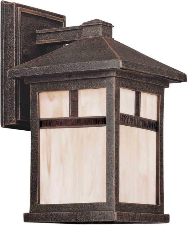 Forte Lighting 1773-01 Craftsman / Mission Outdoor Wall Sconce, Painted Rust | Lumora