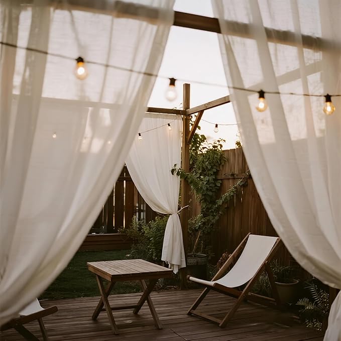 RTTY Outdoor String Lights 100 FT, Patio Lights with 52pcs Plastic G40 Globe Bulbs, Shatterproof Waterproof Connectable for Cafe Bistro Backyard Balcony