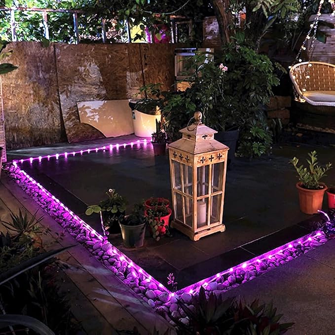 JMEXSUSS 2 * 200 LED Pink Solar Rope Lights, 66ft IP 65 Waterproof Solar String Light Outdoor, 8 Modes Christmas | Lumora