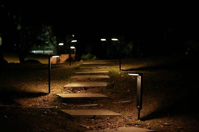 Solar Spot Lights Outdoor, Waterproof IP65, 30 LED, 2 Lighting Modes, Suitable for Outside Garden, Landscape,Pathway,Yard, Deck, Lawn, Patio, Fence- 2 Pack (Warm Light)