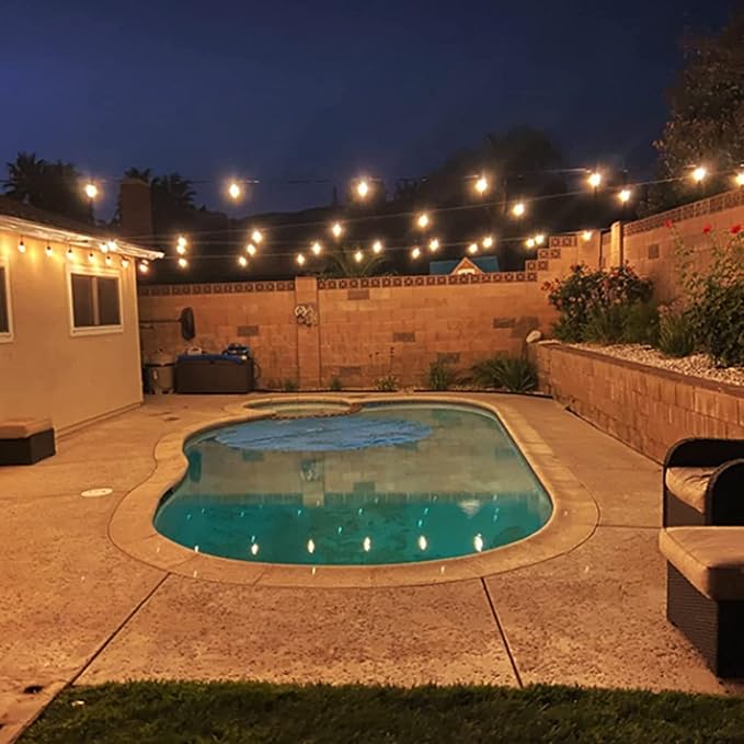 Banord 51FT Outdoor String Lights, Waterproof Patio Lights with 18 Shatterproof LED Bulb Hanging Light String | Lumora