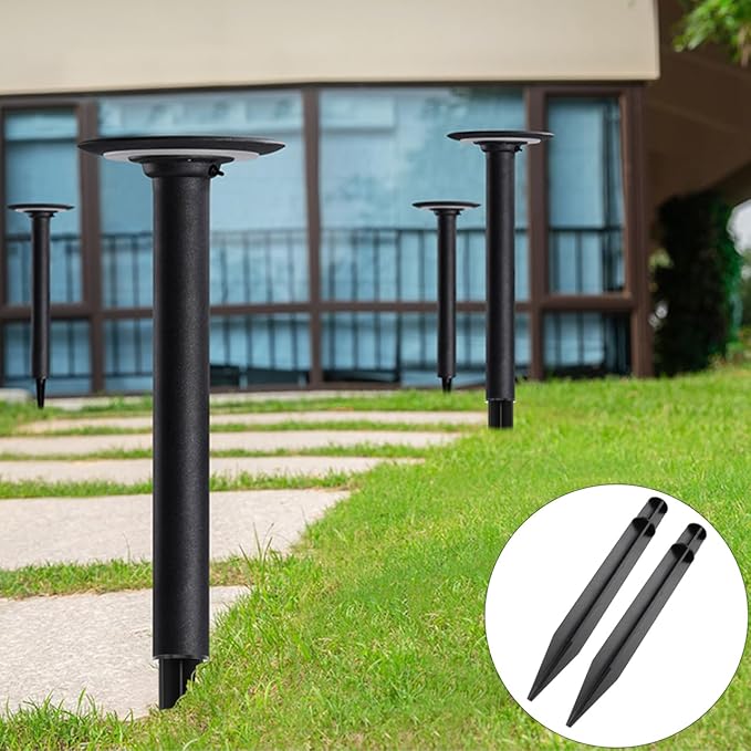 DOITOOL Ground Spike Lawn Lamp Insert 8.26In Landscape Lighting Stake for Outdoor Path Lights Yard Garden Decoration