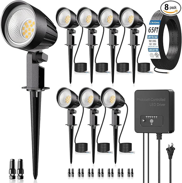 All-in-One Low Voltage Landscape Lighting Kit 12W LED Landscape Lights with 140W Transformer 2700k 12V-24V AC/DC | Lumora