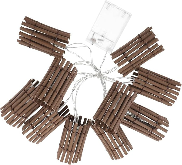 PRETYZOOM Lantern String Lights Rattan Design for Outdoor Events and Holiday Decorations Battery Operated Rustic | Lumora