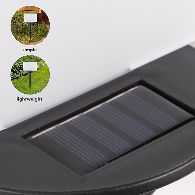 Toyvian Solar Lawn Path Lights 120x190mm Heat Transfer Plate LED Garden Landscape Lighting Outdoor Commemorative Yard Decorative Fixture