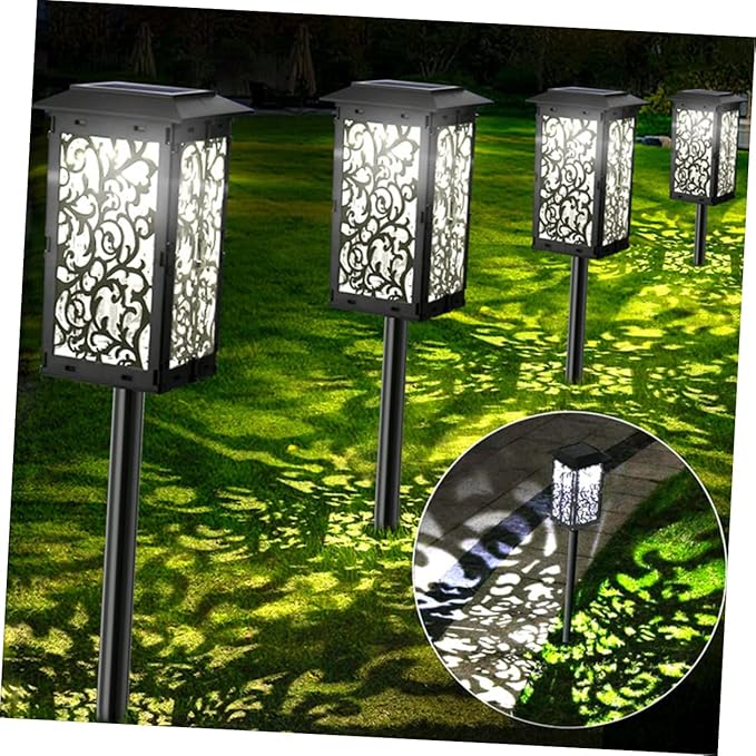 Milisten Solar Garden Lights Outdoor Waterproof LED Landscape Lighting for Pathway Colorful Decorative Solar Powered Lights for Lawn and Garden