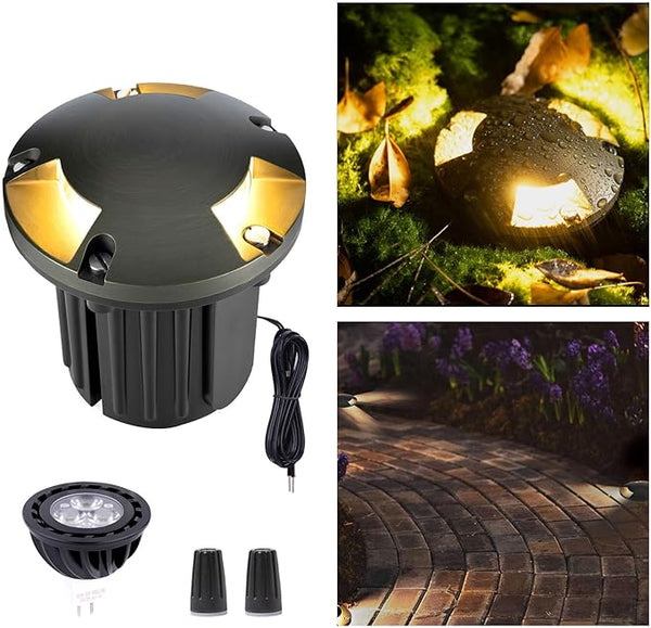Gardenreet In Ground Well Light - Brass Low Voltage Waterproof Ip65 Outdoor Landscape Lighting, LED 12V In-Grade | Lumora