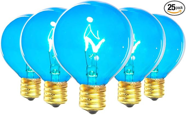 EST. LEE DISPLAY L D 1902 Indoor & Outdoor G50 Globe Light Bulbs, Transparent Colored Glass, Incandescent, Steady | Lumora