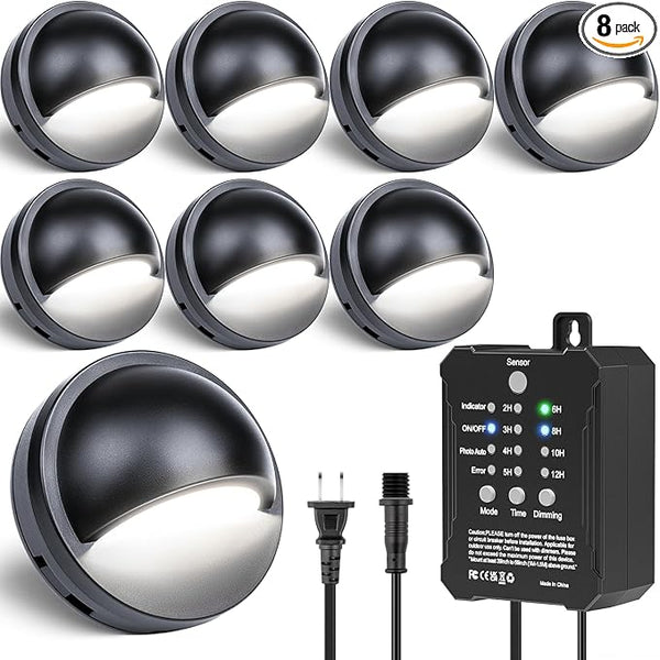 HIBOITEC Low Voltage Deck Lights Kit with Transformer Photocell Sensor and Timer IP67 Waterproof Fence Lights UL | Lumora