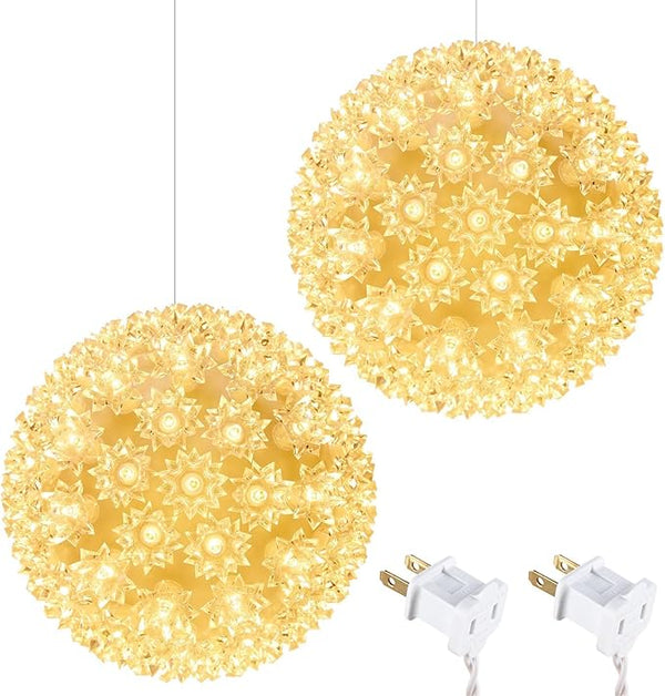 Brightown Outdoor Christmas Decorations-Starlight Sphere, Replaceable Bulbs with Add-On Plug, Lighted Sphere Balls | Lumora