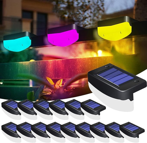 LED Solar Step Lights, 16 Pack Solar Deck Lights Outdoor IP65 Waterproof Pool Side Lighting Decor for Stairs Fence | Lumora